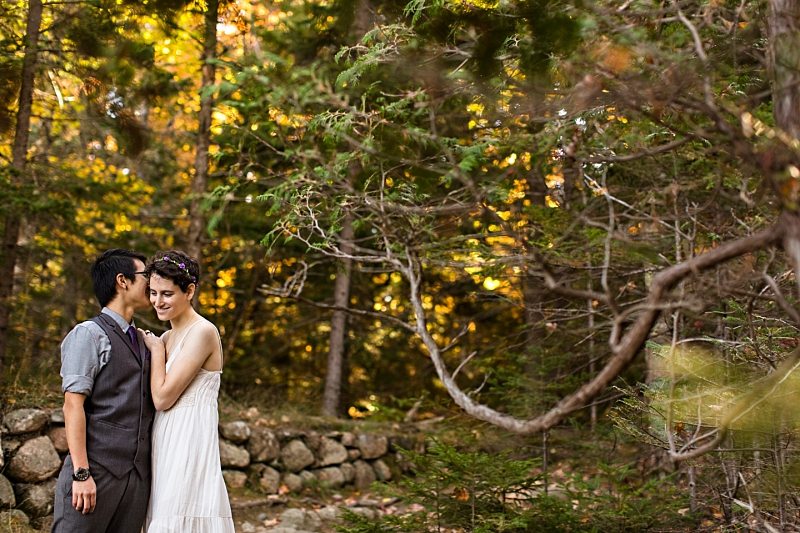 small elopement in Acadia National Park 