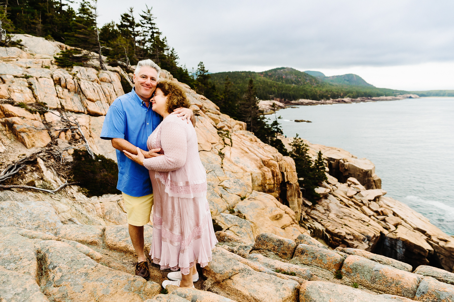 portrait during Otter Cliff Acadia elopement