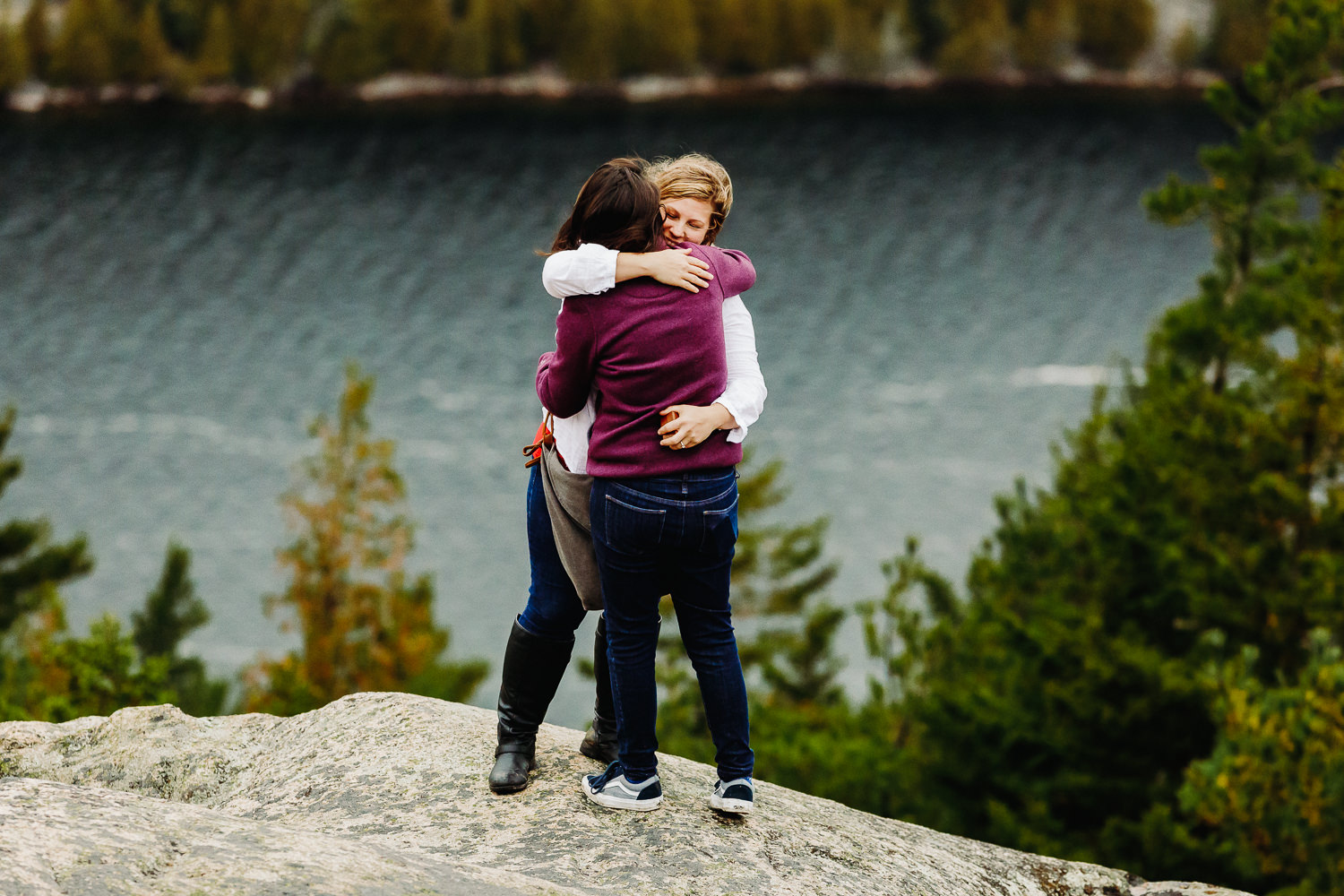 Two women get engaged in Acadia National Park