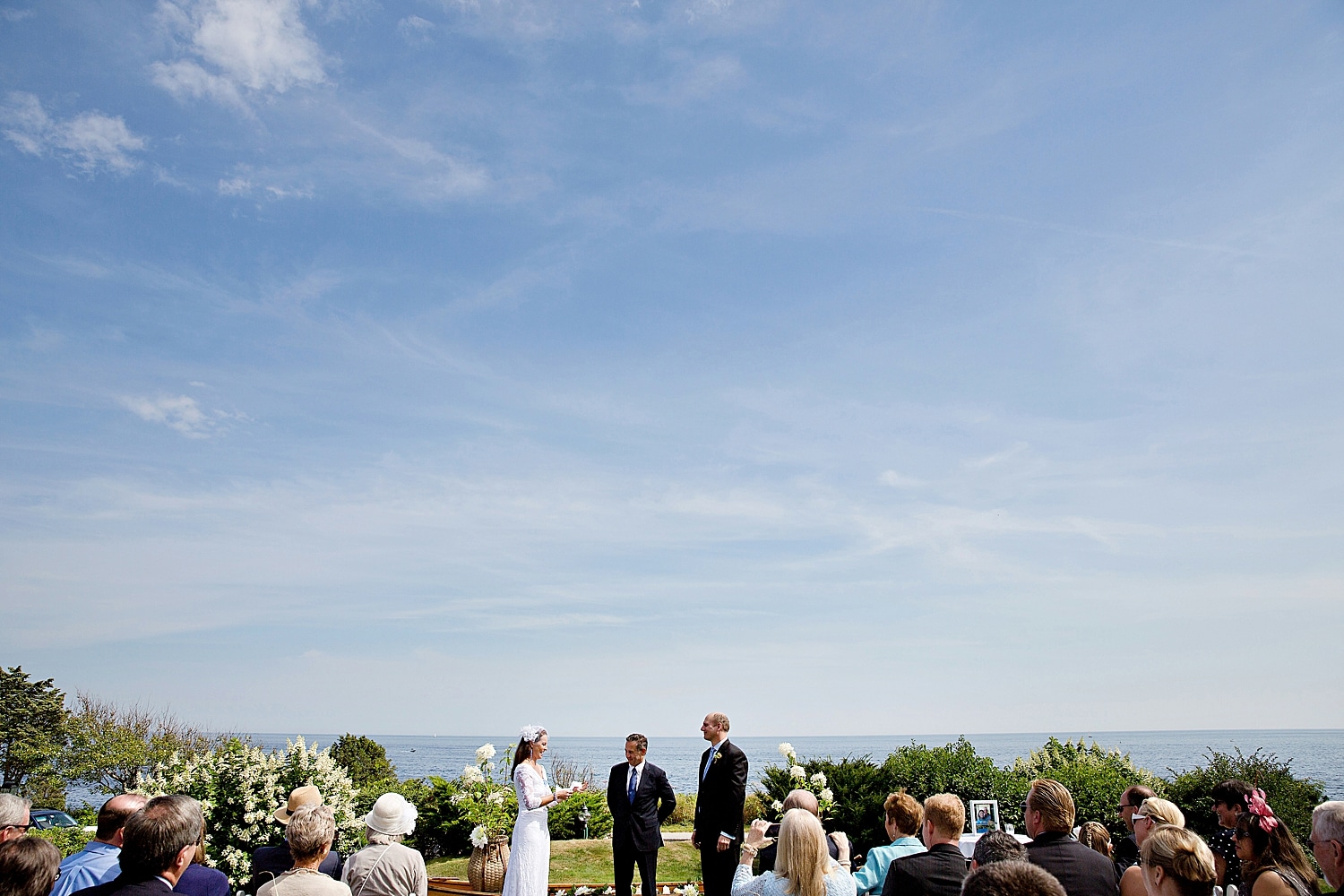wedding ceremony at Cape Arundel Inn Wedding in Kennebunkport Maine