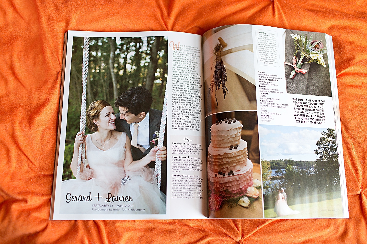 Marianmade farm wedding in Maine Magazine