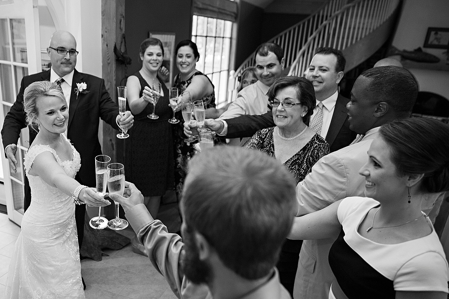 toast at Kennebunkport Maine Wedding at Bufflehead Cove Inn