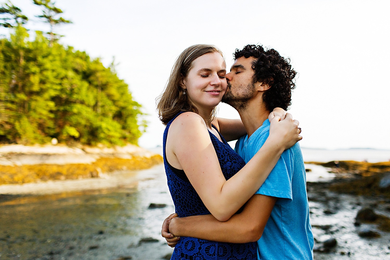 Couples Portraits at Wolfe's Neck State Park in Freeport, Maine