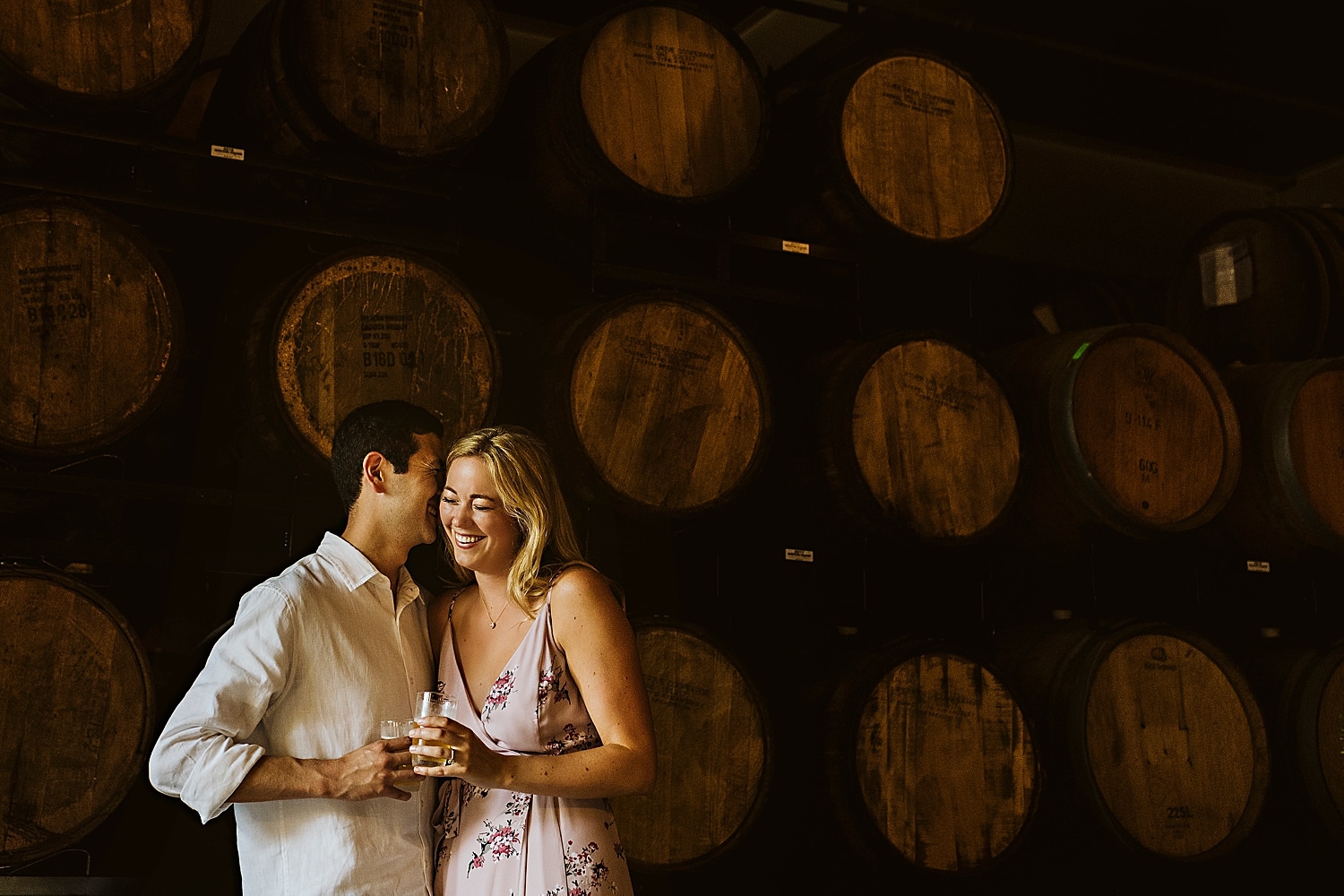 Maine engagement photos at Oxbow Brewing