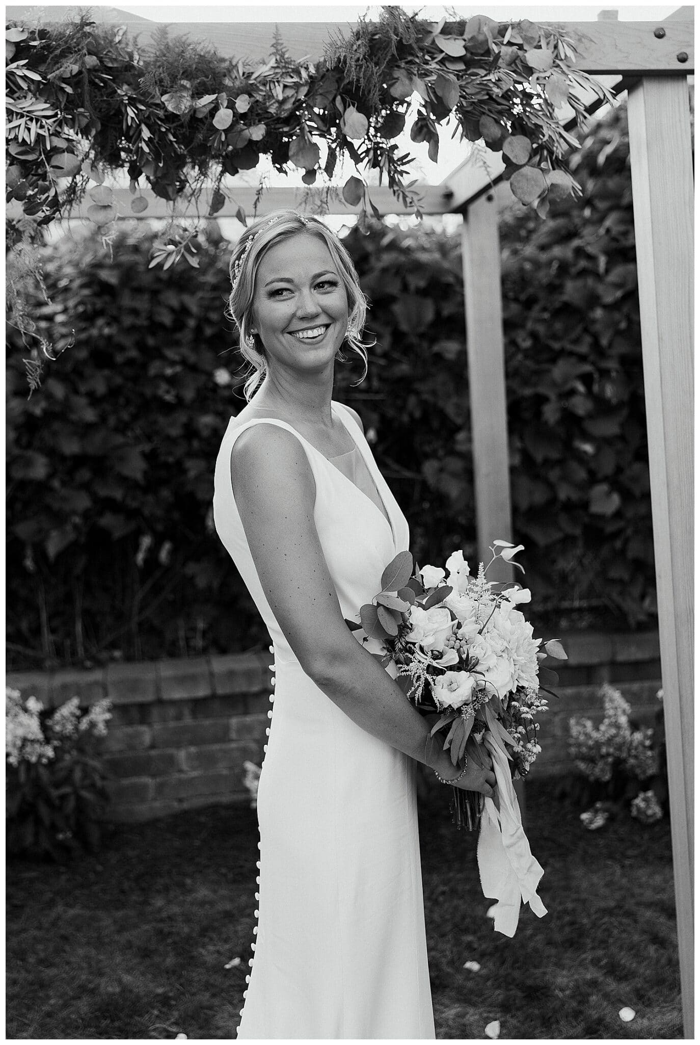 bridal portraits at microwedding in Watertown, Massachusetts