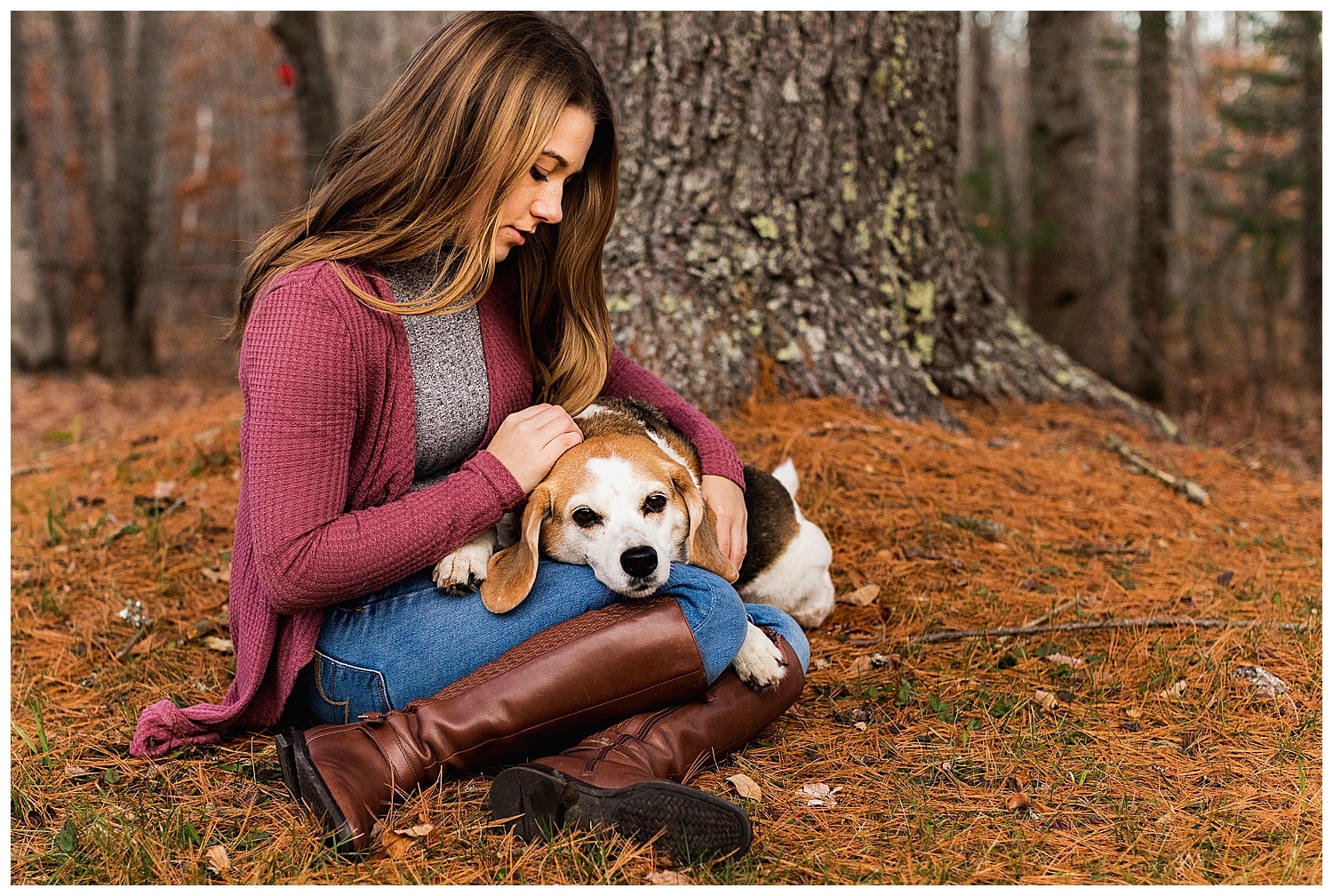 portraits with dogs in Orrington, Maine
