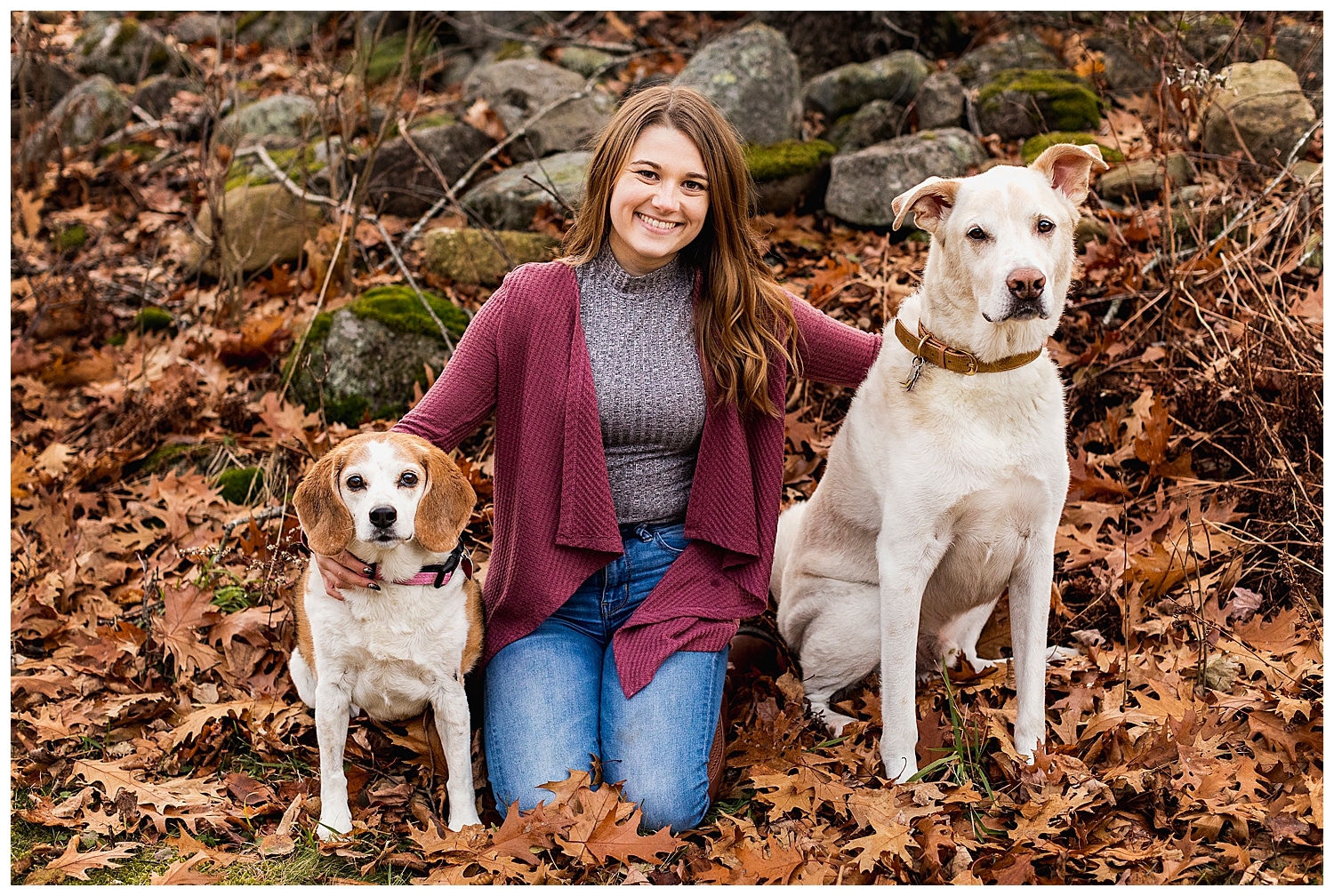 portraits with dogs in Orrington, Maine