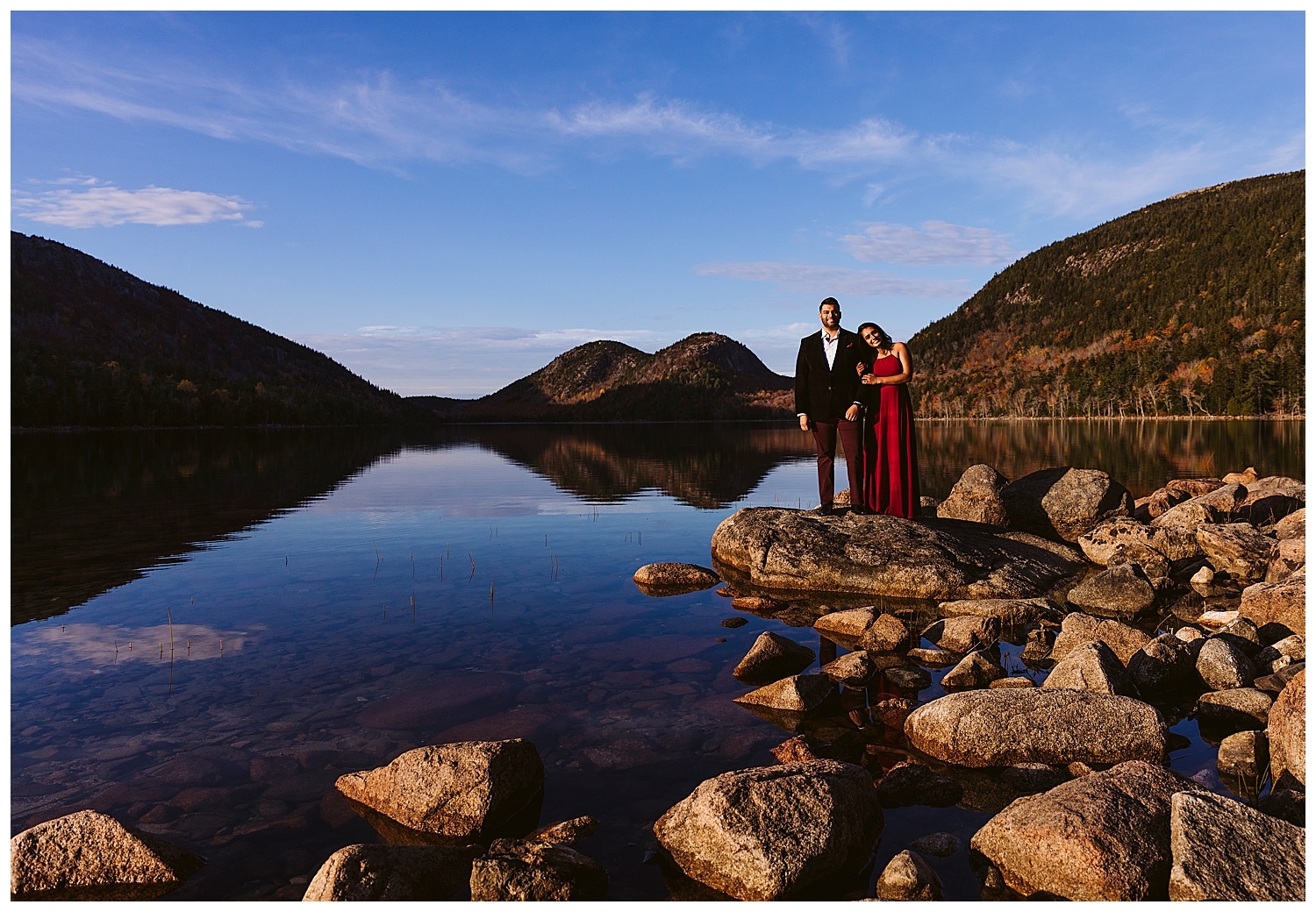 Jordan Pond and Otter Point Acadia Engagement Photos