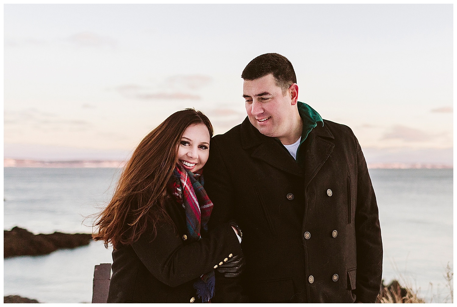 engagement photos at Quoddy Head State Park in Lubec, Maine