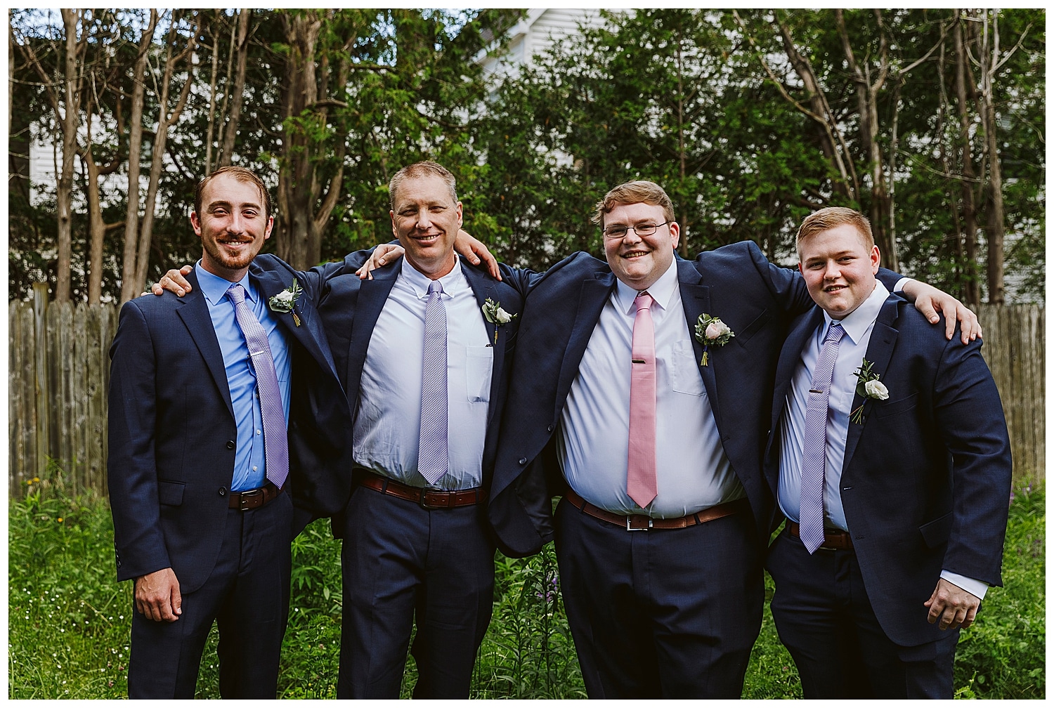groom with the men at his wedding