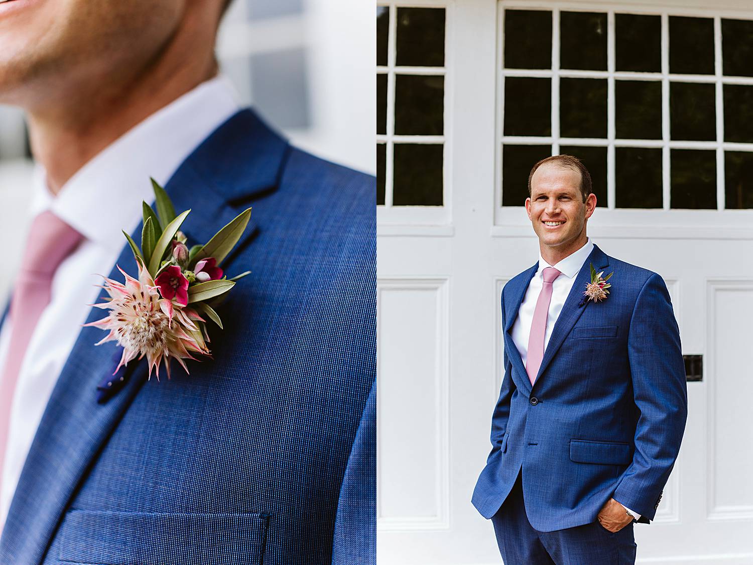 groom and his boutonniere
