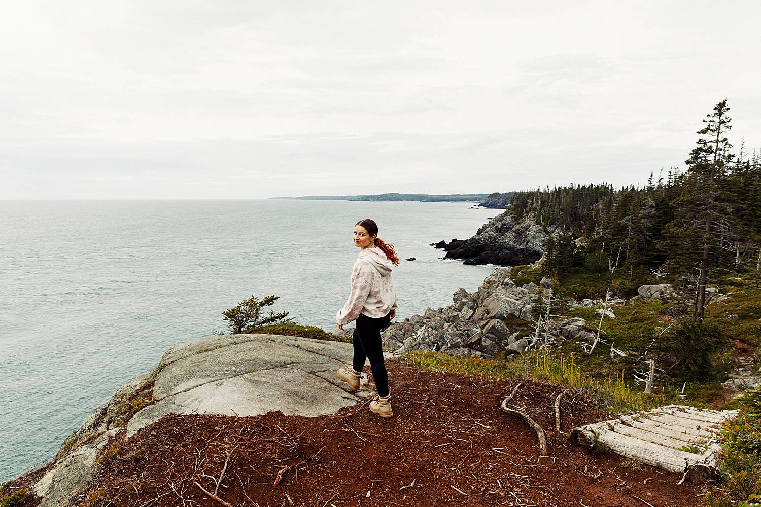 Lubec, Maine wedding photographer Hailey Crabtree on a hike