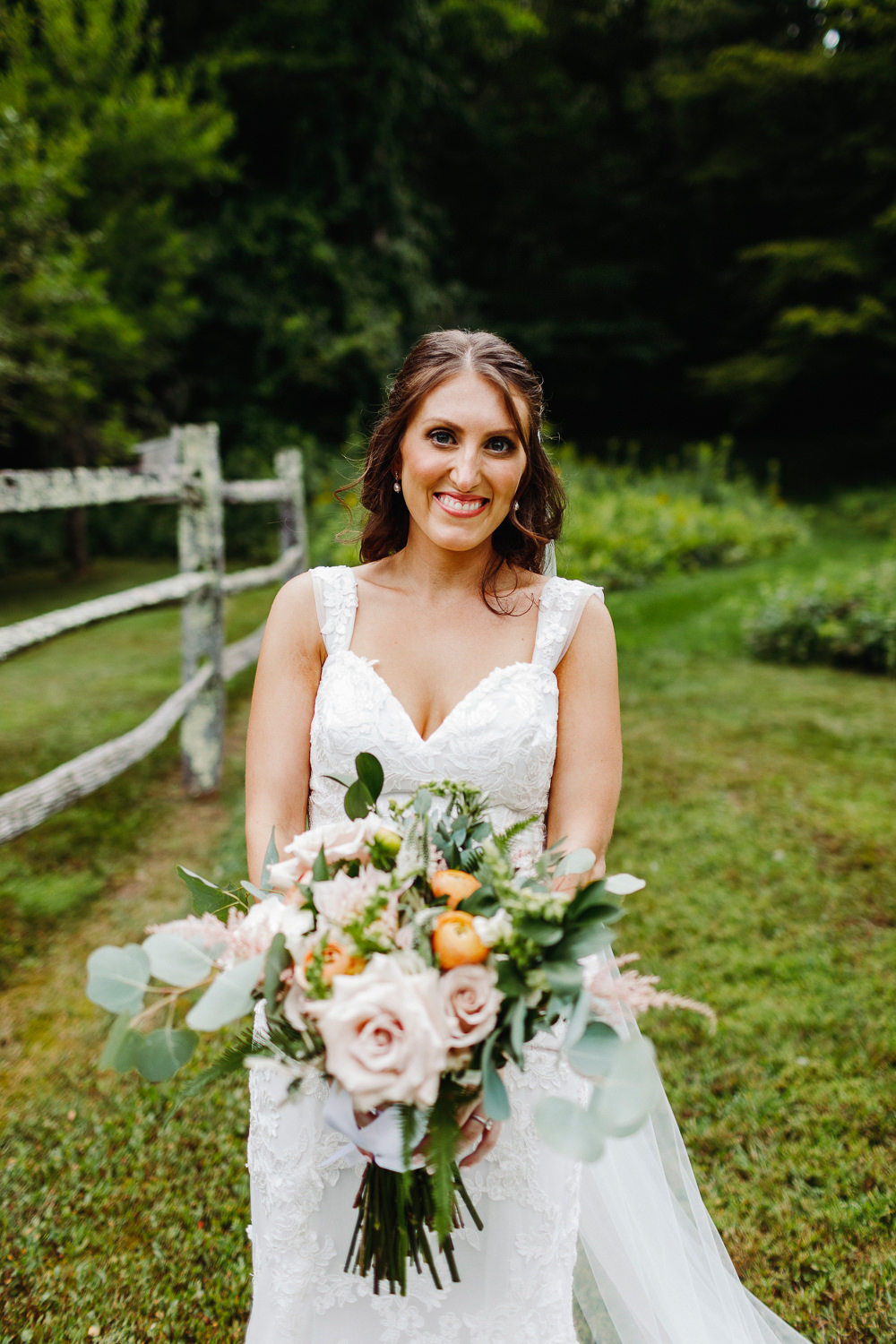 bridal portrait at Arlington, Vermont wedding