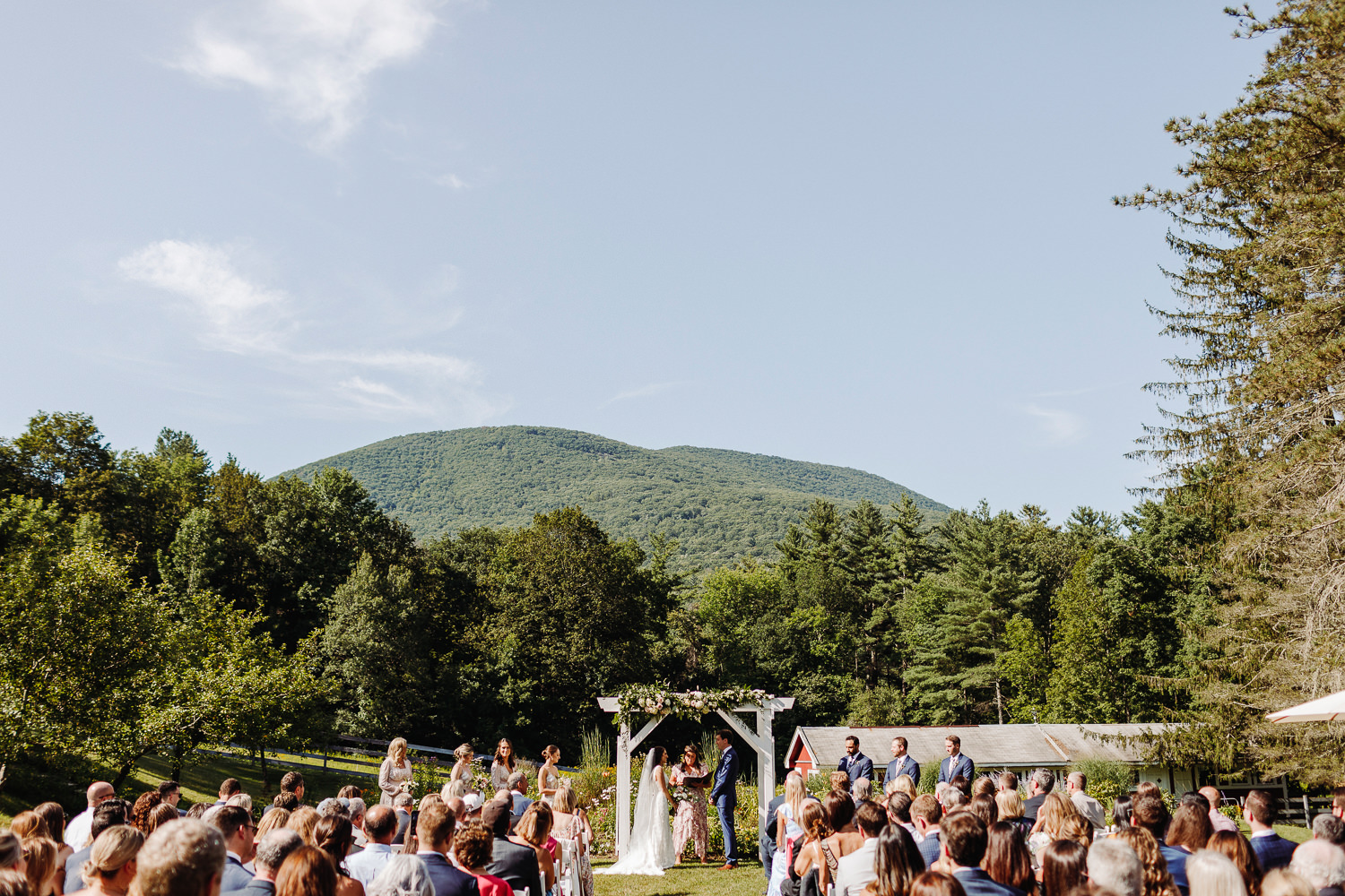 wedding ceremony at Arlington, Vermont wedding