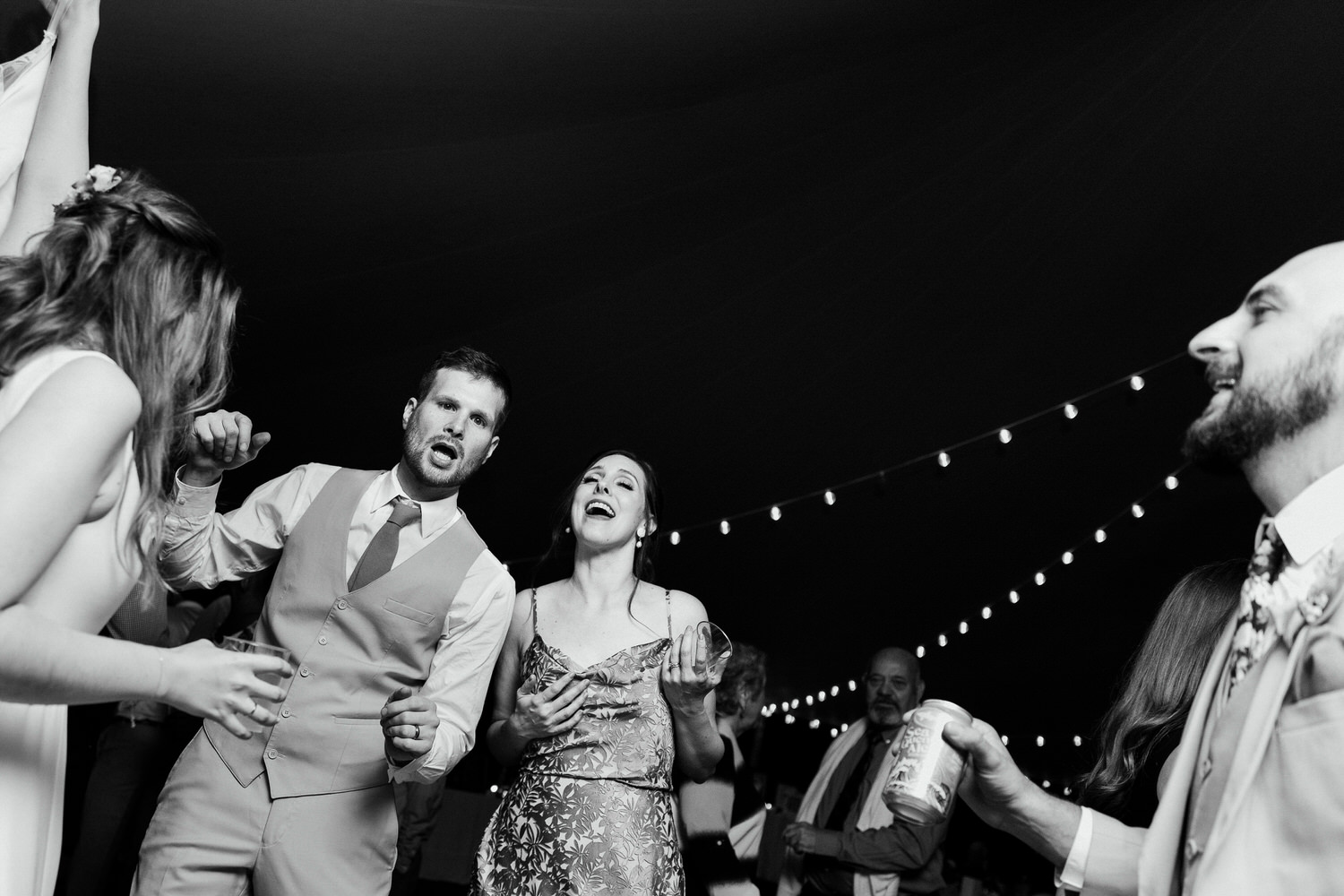 dance floor at Orr's Island wedding reception