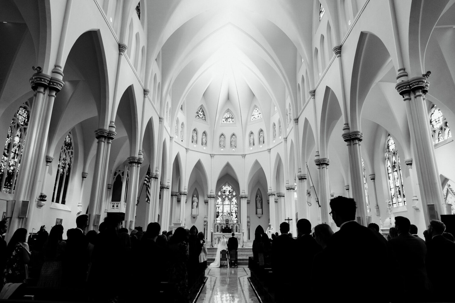 wedding ceremony at church in Portland Maine