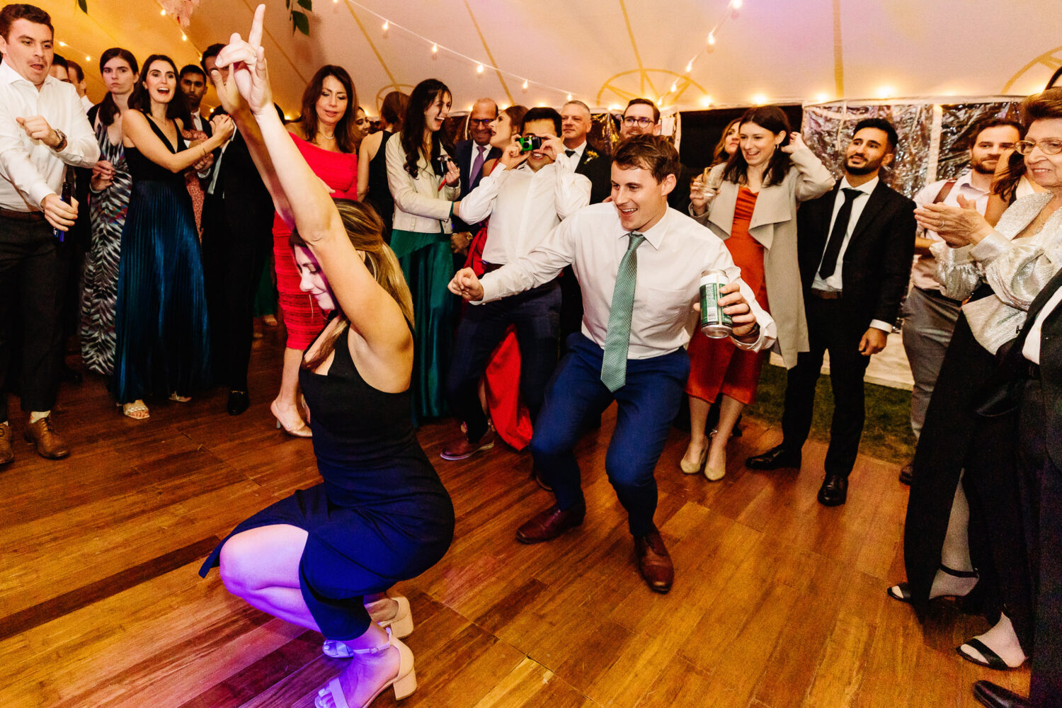 dance floor at Cape Elizabeth wedding 