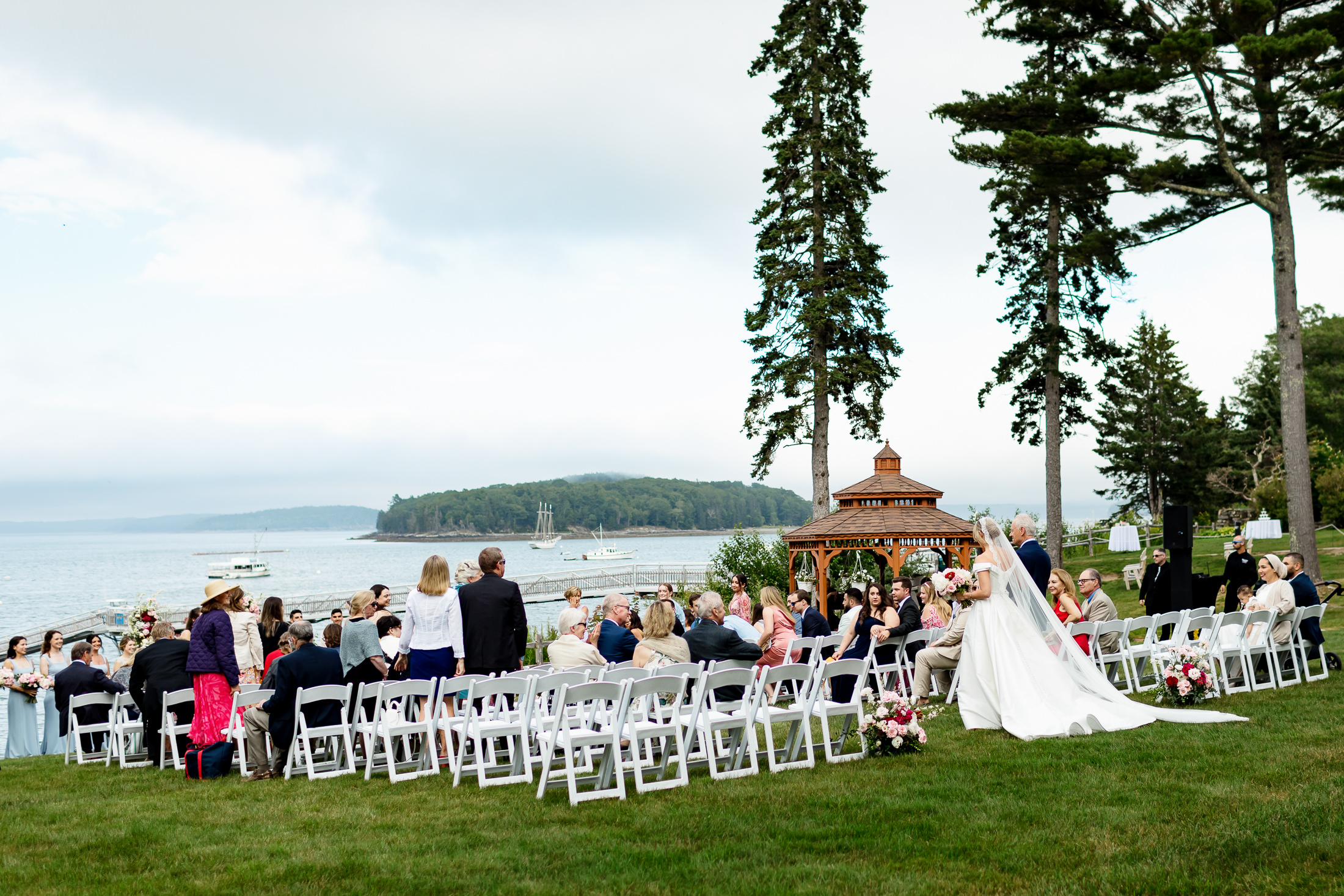 wedding ceremony at Atlantic Oceanside Bar Harbor wedding