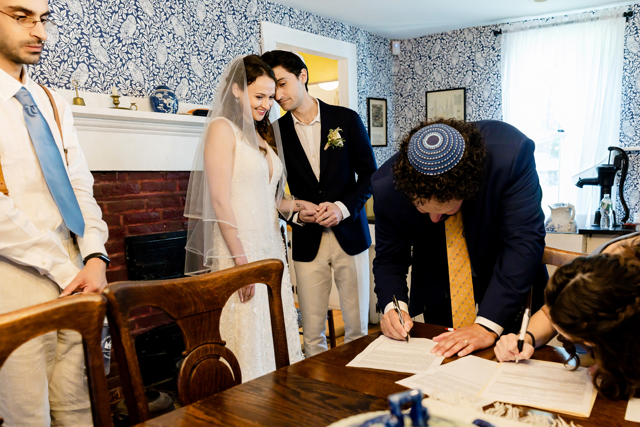 Ketuhbah signing at Monson Maine wedding