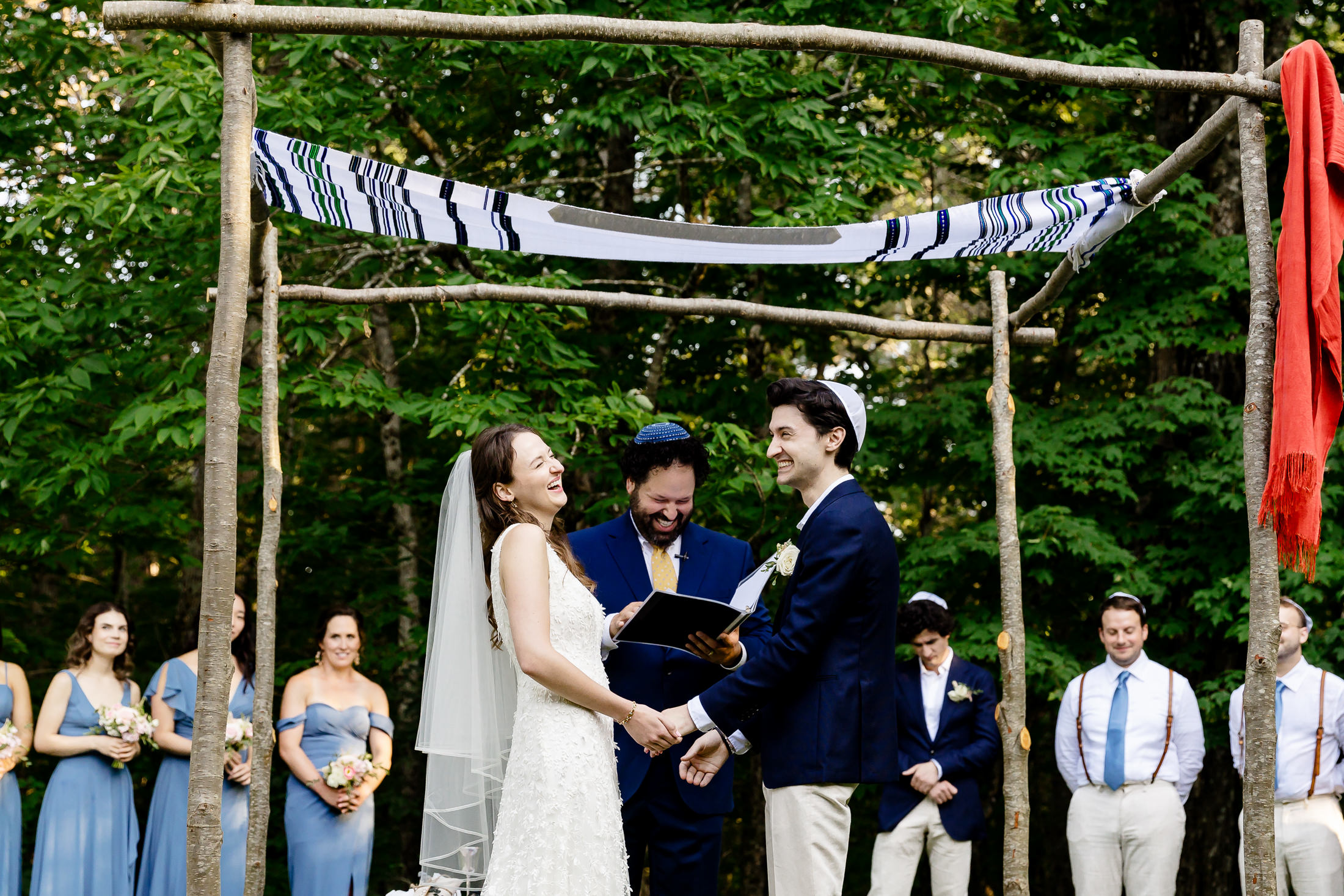 wedding ceremony at Monson Maine wedding
