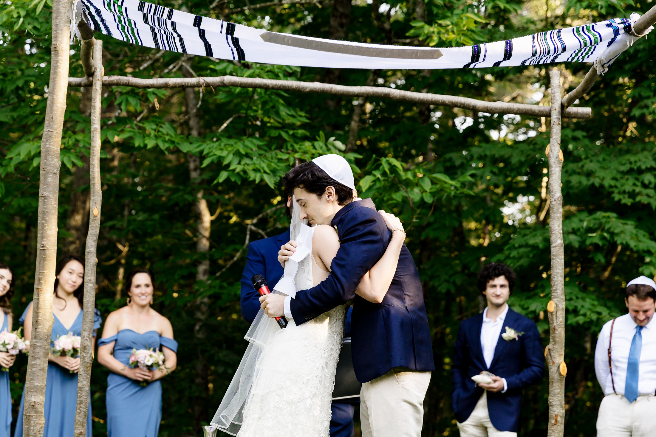 wedding ceremony at Monson Maine wedding