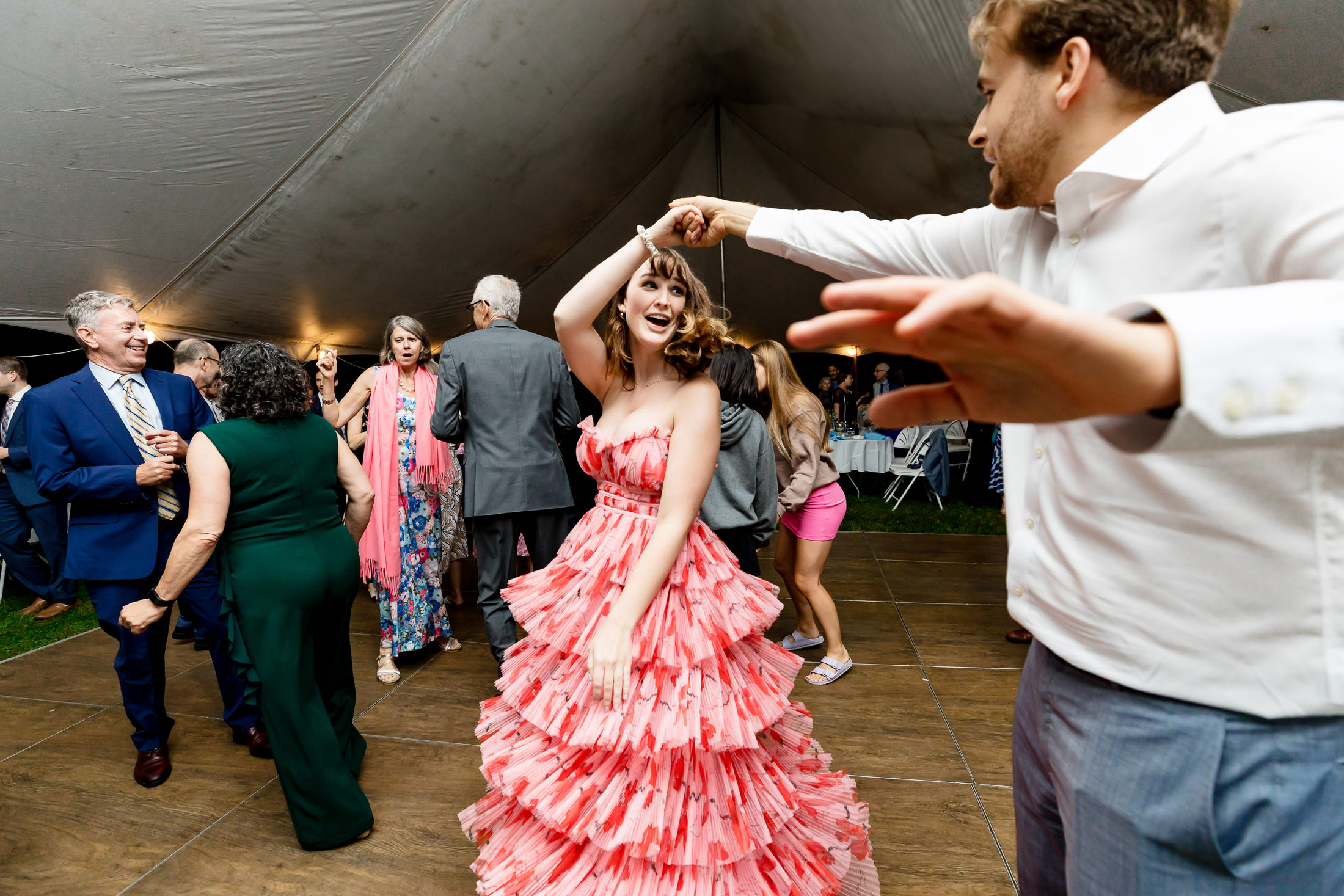 dance floor at Monson Maine wedding